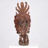 ANTIQUE BALINESE CARVED, PAINT