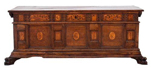 ANTIQUE BAROQUE REVIVAL CASSONE