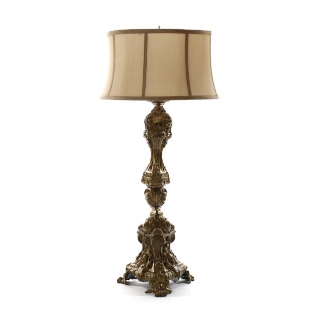ANTIQUE BAROQUE STYLE BRASS TABLE