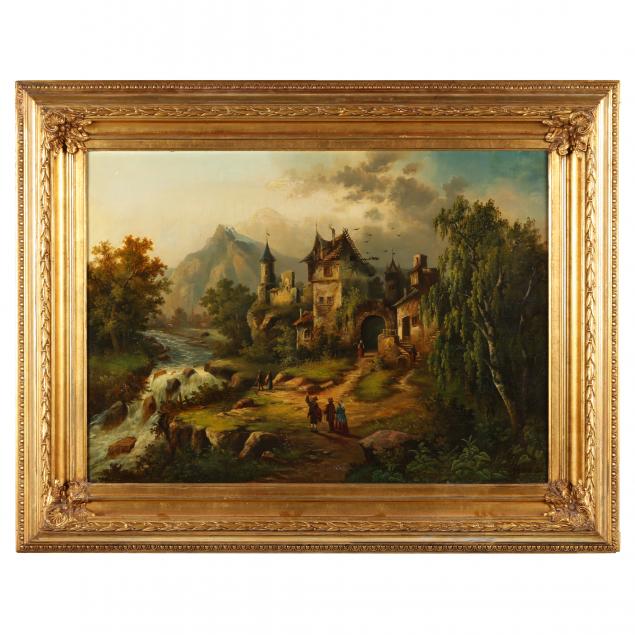 ANTIQUE BAVARIAN LANDSCAPE PAINTING