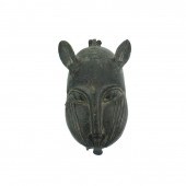 ANTIQUE BENIN LEOPARD HINGED B