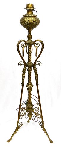 ANTIQUE BH DUPLEX TORCHIERE GILT