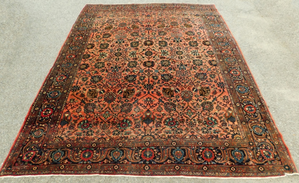ANTIQUE BIDJAR NAVY TENDRIL ROOM