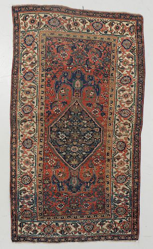 ANTIQUE BIDJAR RUG, PERSIA: 4'0'' X