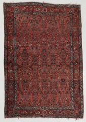 ANTIQUE BIDJAR RUG, PERSIA: 4'