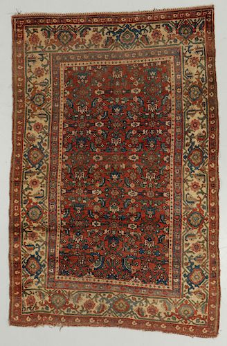 ANTIQUE BIDJAR RUG, PERSIA: 4'3'' X