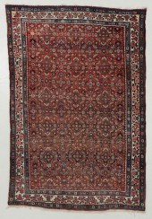 ANTIQUE BIDJAR RUG, PERSIA: 4'