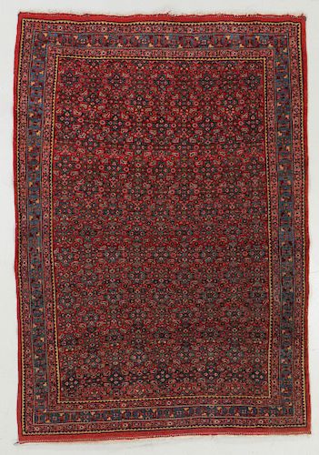 ANTIQUE BIDJAR RUG, PERSIA: 4'8'' X