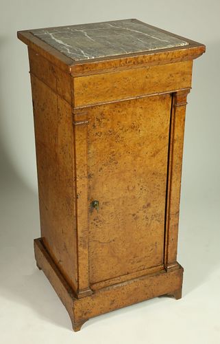 ANTIQUE BIEDERMEIER BURLWOOD MARBLE