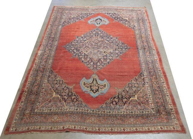 ANTIQUE BIJAR RUG, 14' X