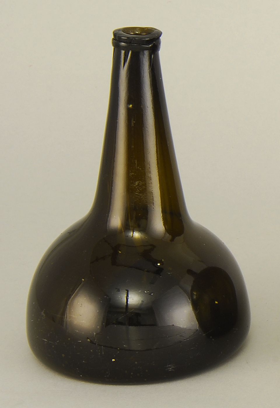 ANTIQUE BLOWN GREEN GLASS
