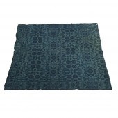 ANTIQUE BLUE DYED JACQUARD BED