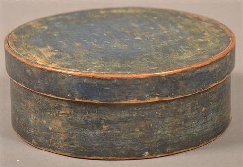 ANTIQUE BLUE PAINTED BENTWOOD