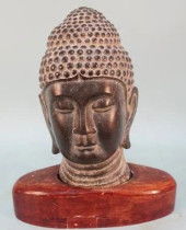ANTIQUE BLUE STONE CARVED BUDD
