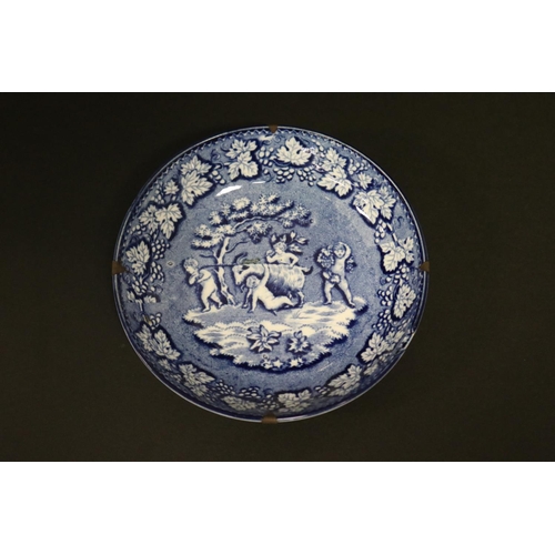 Antique blue & white dish,