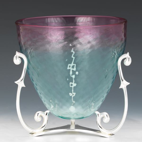 ANTIQUE BLUERINA OPTIC GLASS