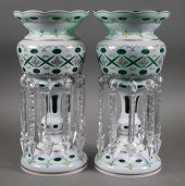 ANTIQUE BOHEMIAN WHITE GREEN C