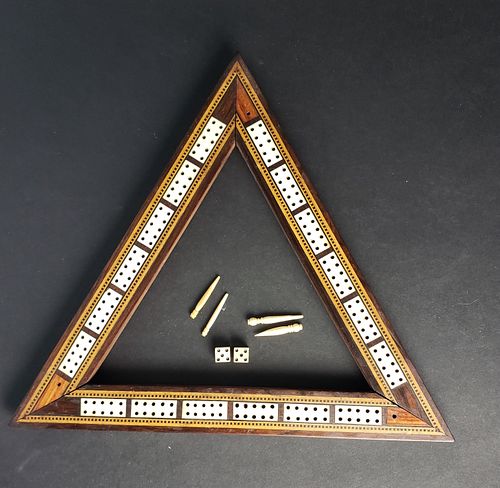 ANTIQUE BONE AND MULTIWOOD INLAID