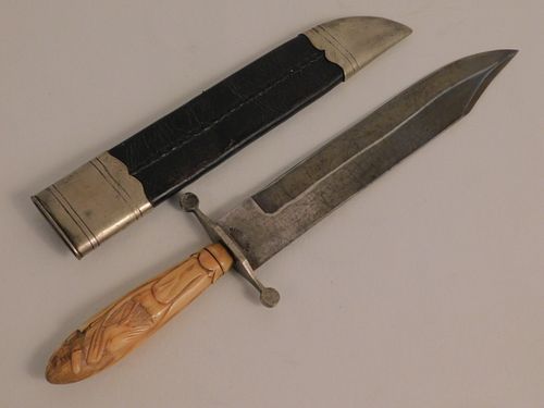 ANTIQUE BOWIE KNIFE - MARKS &