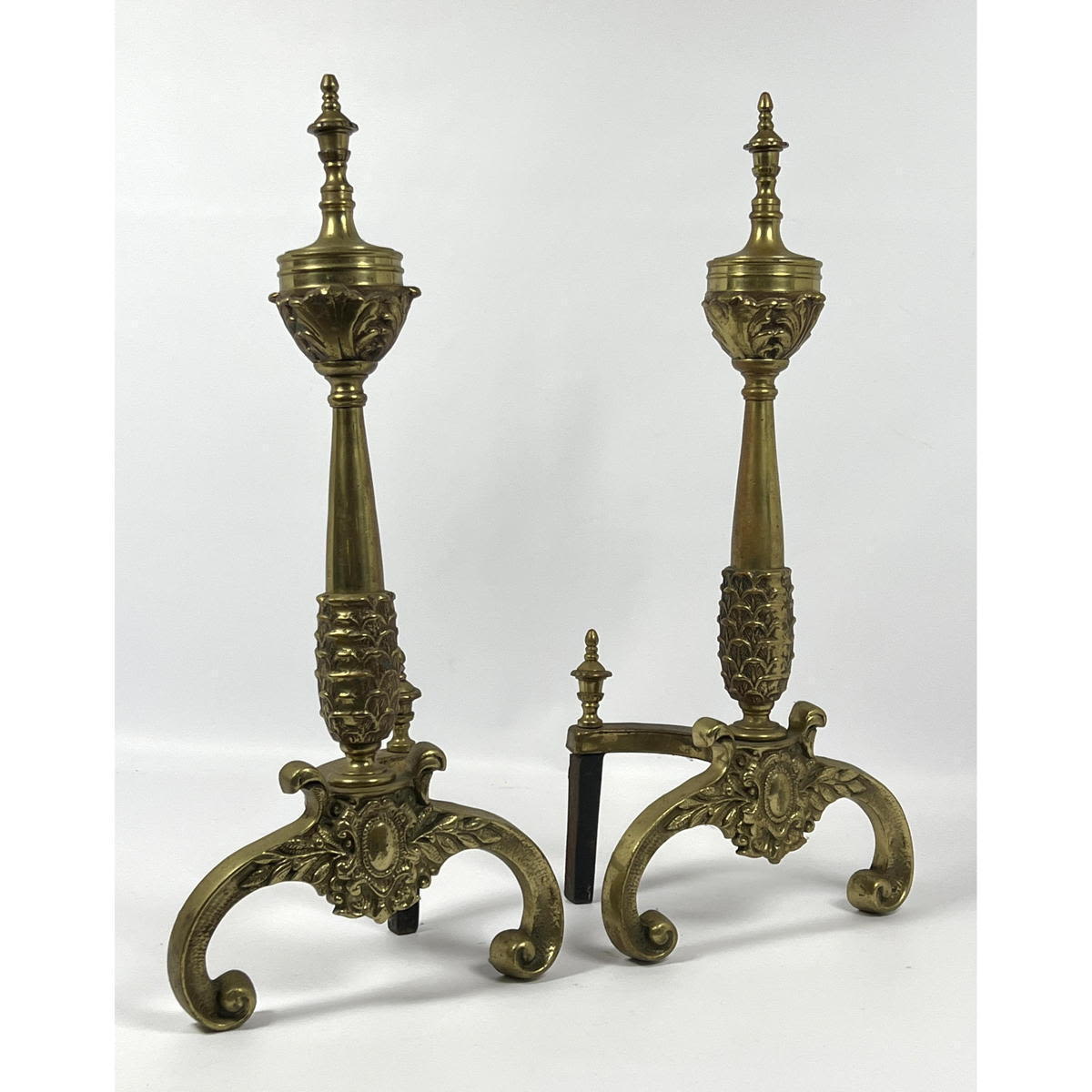 Antique Brass andirons fancy