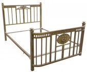 ANTIQUE BRASS BED WITH CLASSIC
