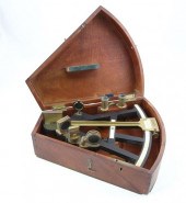 ANTIQUE BRASS, EBONY AND BONE