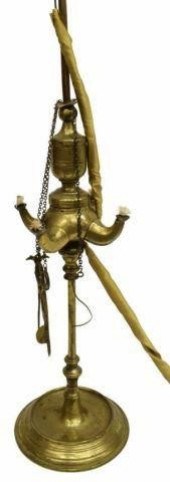ANTIQUE BRASS ELECTRIFIED WHAL