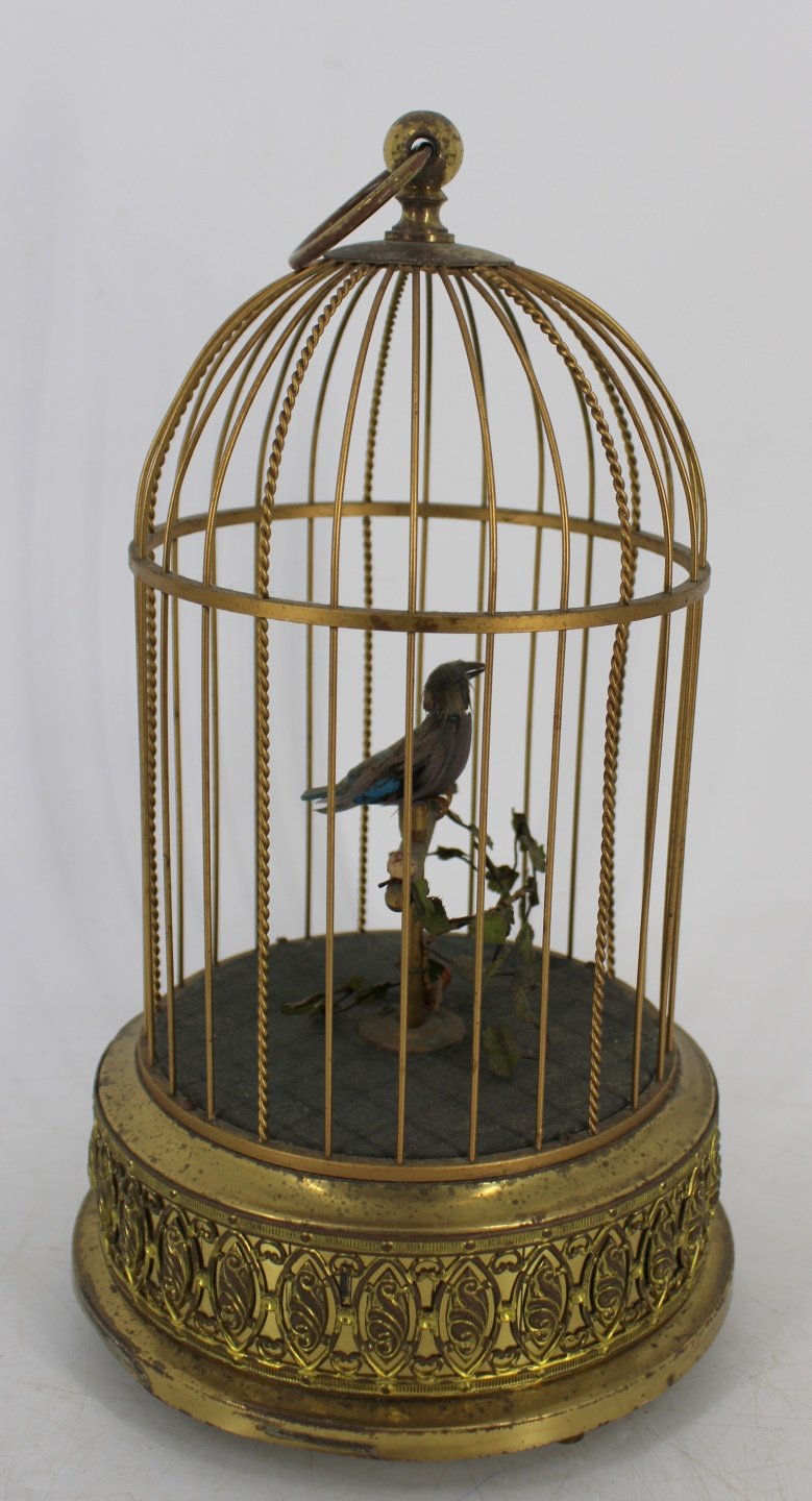 ANTIQUE BRASS GERMAN BIRDCAGE