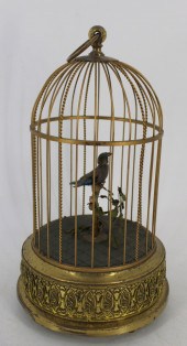 ANTIQUE BRASS GERMAN BIRDCAGE