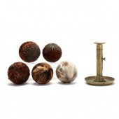 ANTIQUE BRASS HOGSCRAPER CANDL