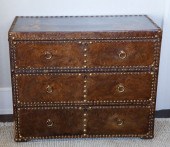 ANTIQUE BRASS NAILHEAD LEATHER