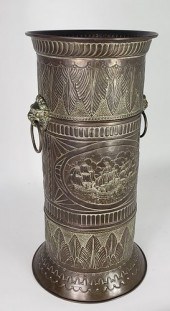 ANTIQUE BRASS SHIP AND LION'S
