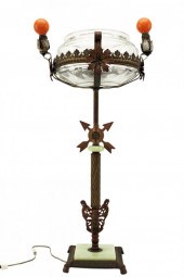 ANTIQUE BRASS STANDING LAMPAnt