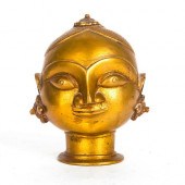 ANTIQUE BRASS TEMPLE ALTAR ORN