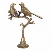 ANTIQUE BRASS TWIN PARROT LOVE