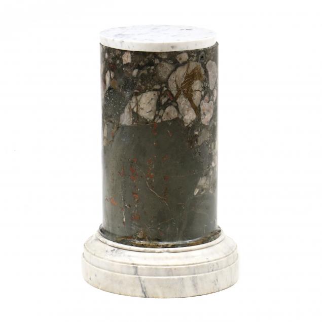 ANTIQUE BRECHIA MARBLE PEDESTAL