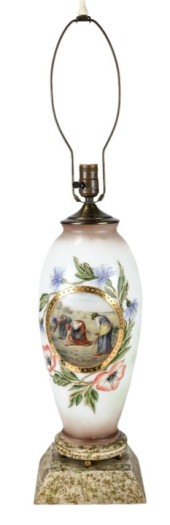 ANTIQUE BRISTOL GLASS VASE CON
