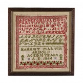 ANTIQUE BRITISH SAMPLER Worked