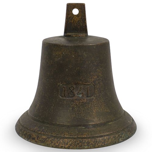 ANTIQUE BRONZE 1841 NAUTICAL SHIP