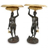 ANTIQUE BRONZE BLACKAMOOR TAZZ