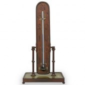ANTIQUE BRONZE DESK THERMOMETE