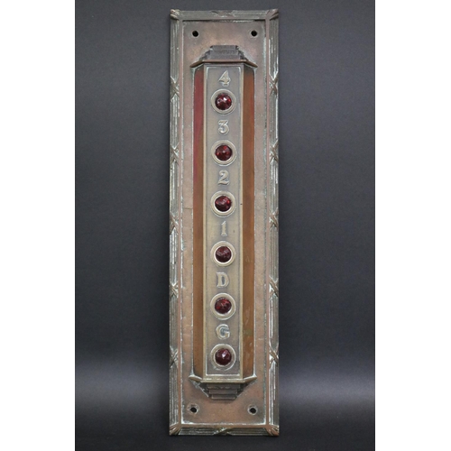 Antique Bronze Elevator plate, in