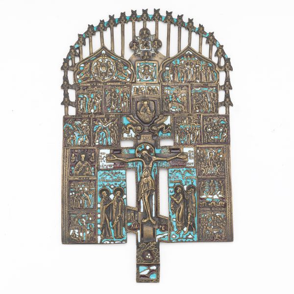 ANTIQUE BRONZE ENAMELLED