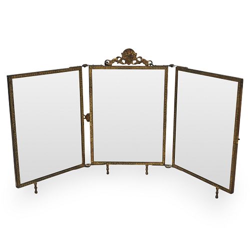 ANTIQUE BRONZE FOLDING VANITY