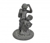 ANTIQUE BRONZE GROUP OF TWO CU