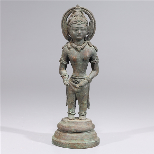 Antique bronze Indian statue of a