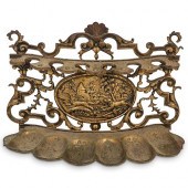ANTIQUE BRONZE PIPE RACKDESCRI