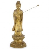 ANTIQUE BRONZE STANDING BUDDHA
