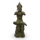 ANTIQUE BRONZE THAI FIGUREDESC