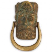 ANTIQUE BRONZE VIKING KING DOO
